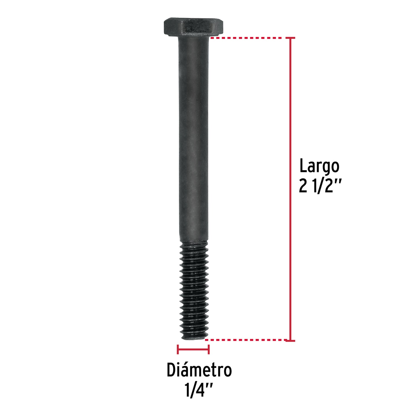 Tornillo Grado 5 1/4 x 2 1/2 44769 Fiero Pieza