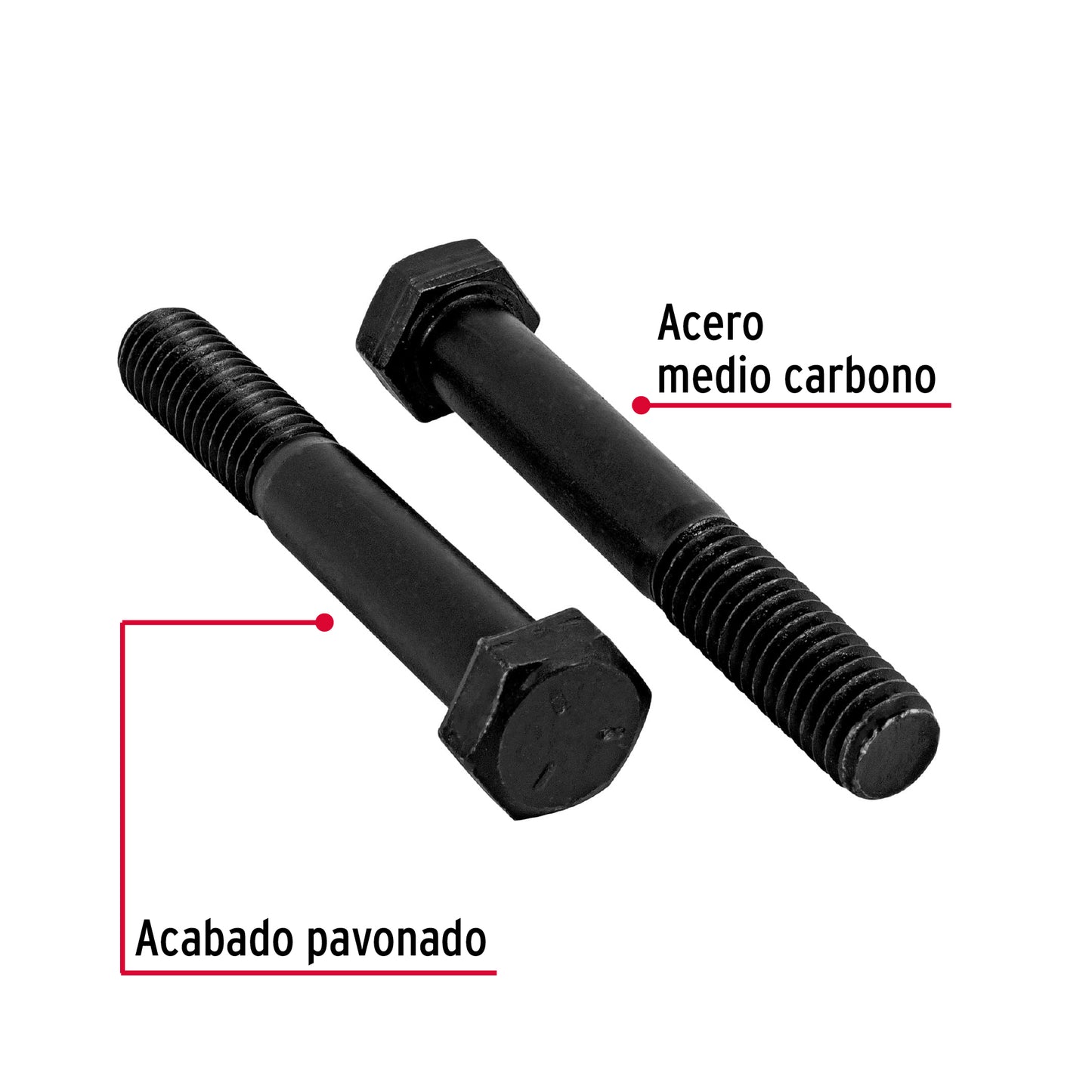 Tornillo Grado 5 3/8 x 2 1/2 44786 Fiero Pieza