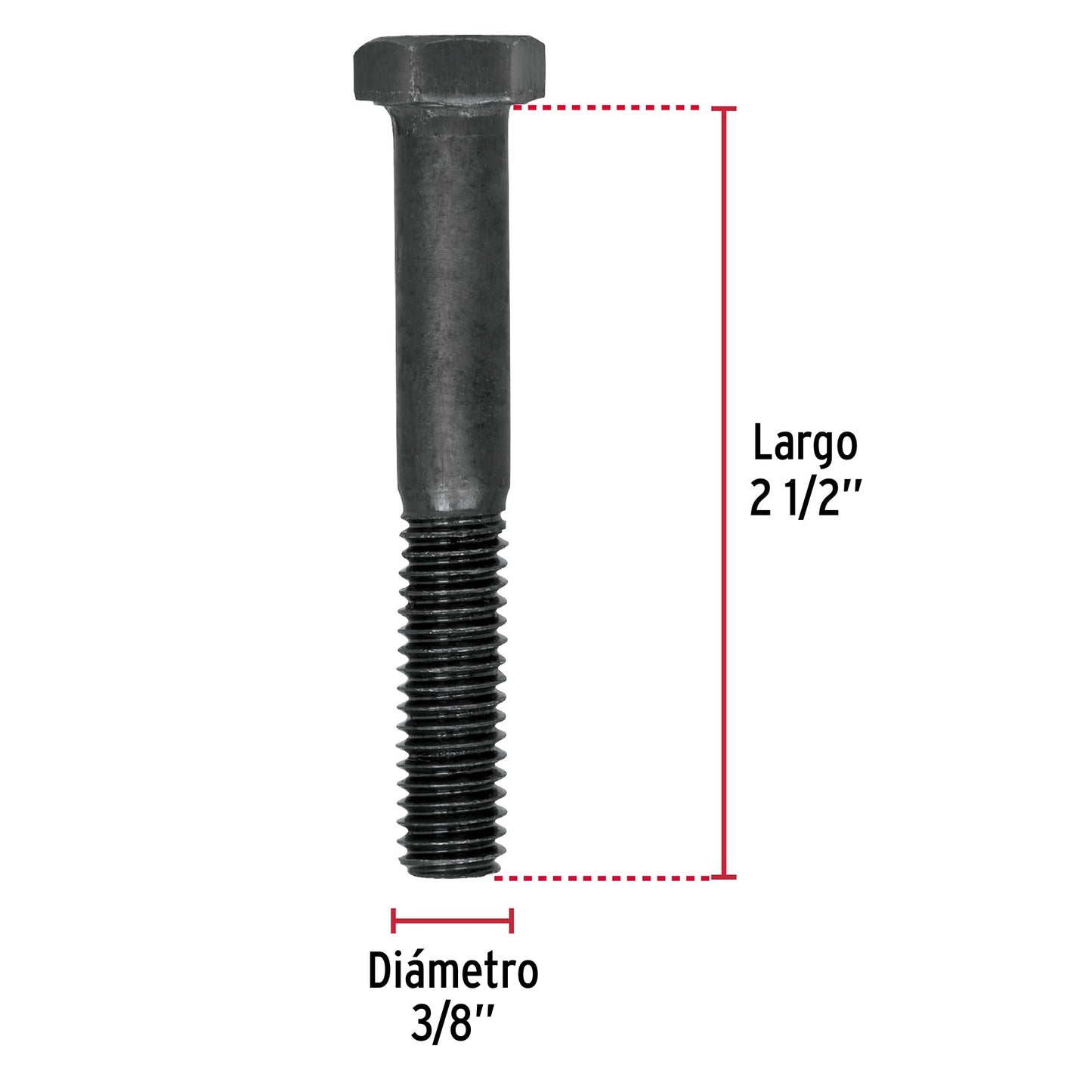 Tornillo Grado 5 3/8 x 2 1/2 44786 Fiero Pieza