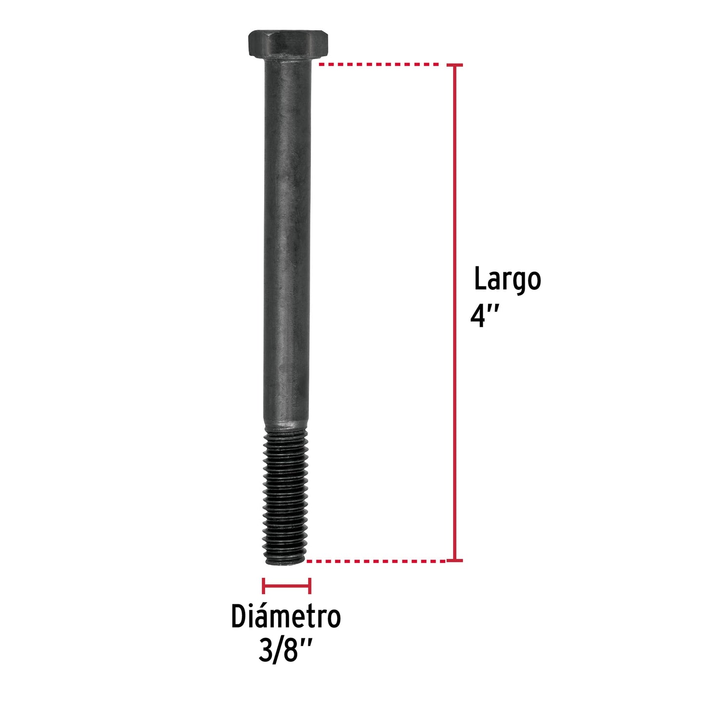 Tornillo Grado 5 3/8 x 4 44789 Fiero Pieza