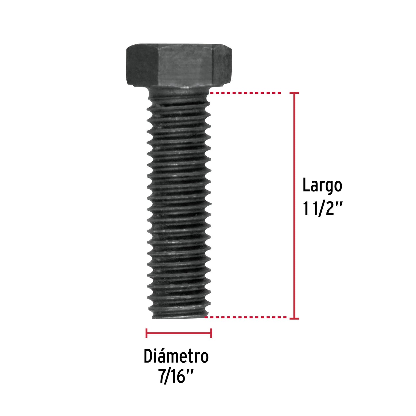 Tornillo Grado 5 7/16 x 1 1/2 44792 Fiero Pieza