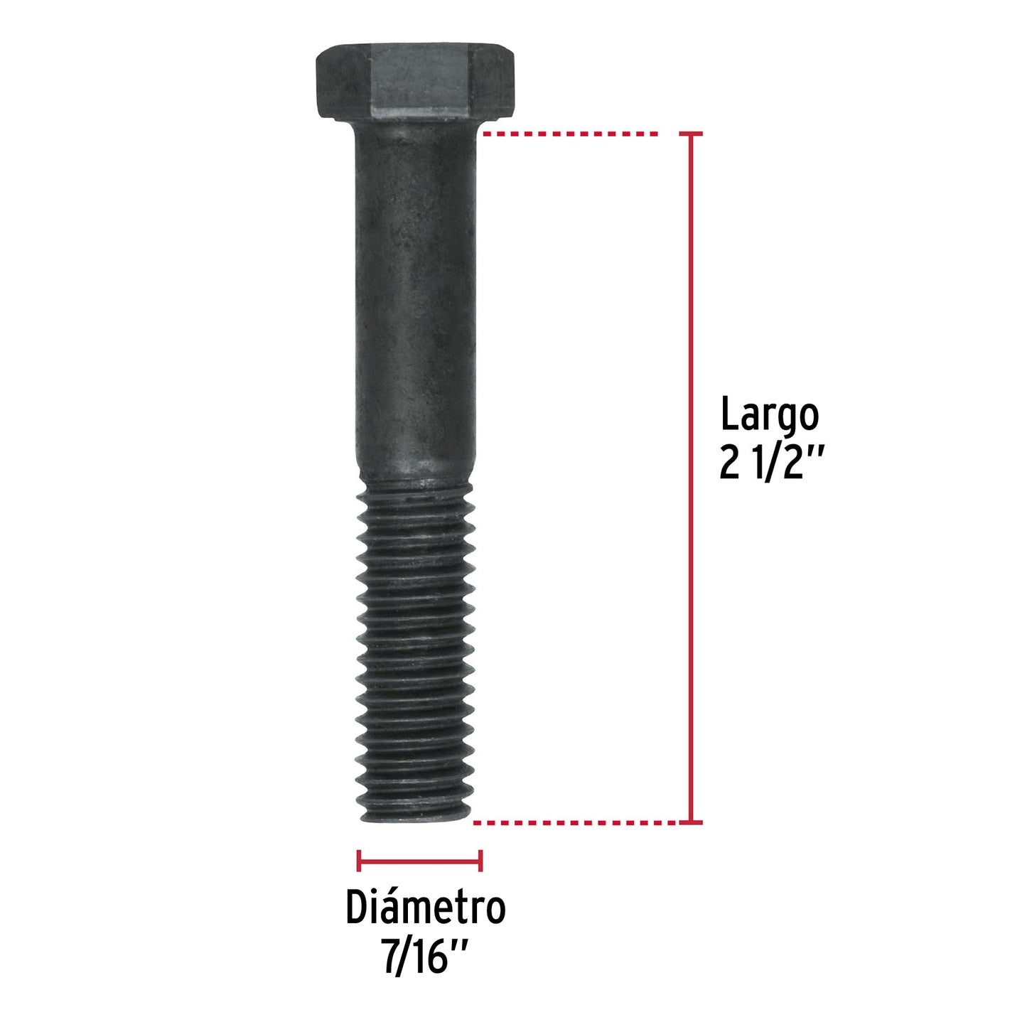 Tornillo Grado 5 7/16 x 2 1/2 44794 Fiero Pieza