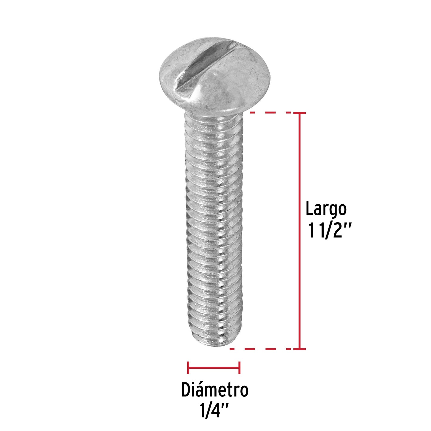 Tornillo tipo estufa 1/4 x 1 1/2 44628 Fiero Pieza