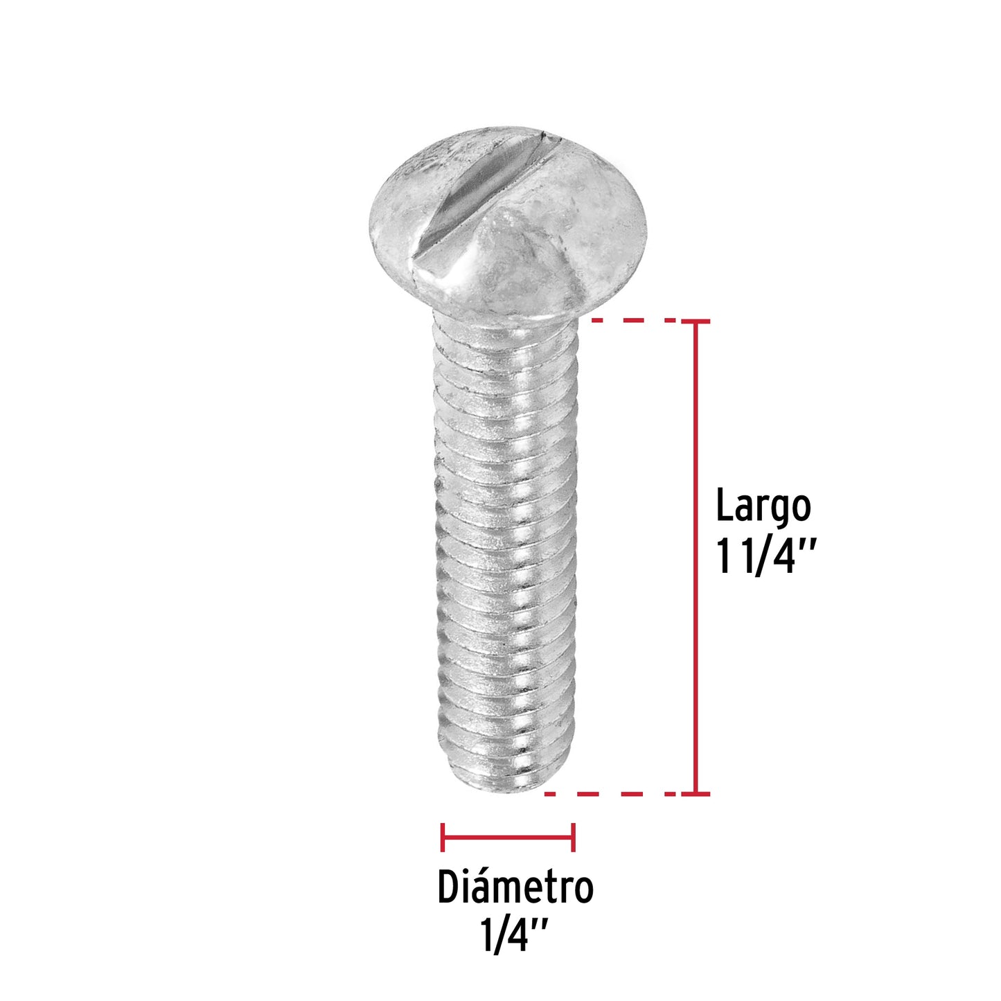 Tornillo tipo estufa 1/4 x 1 1/4 44627 Fiero Pieza