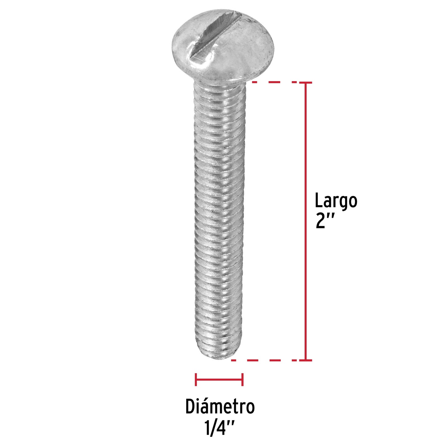 Tornillo tipo estufa 1/4 x 2 44629 Fiero Pieza