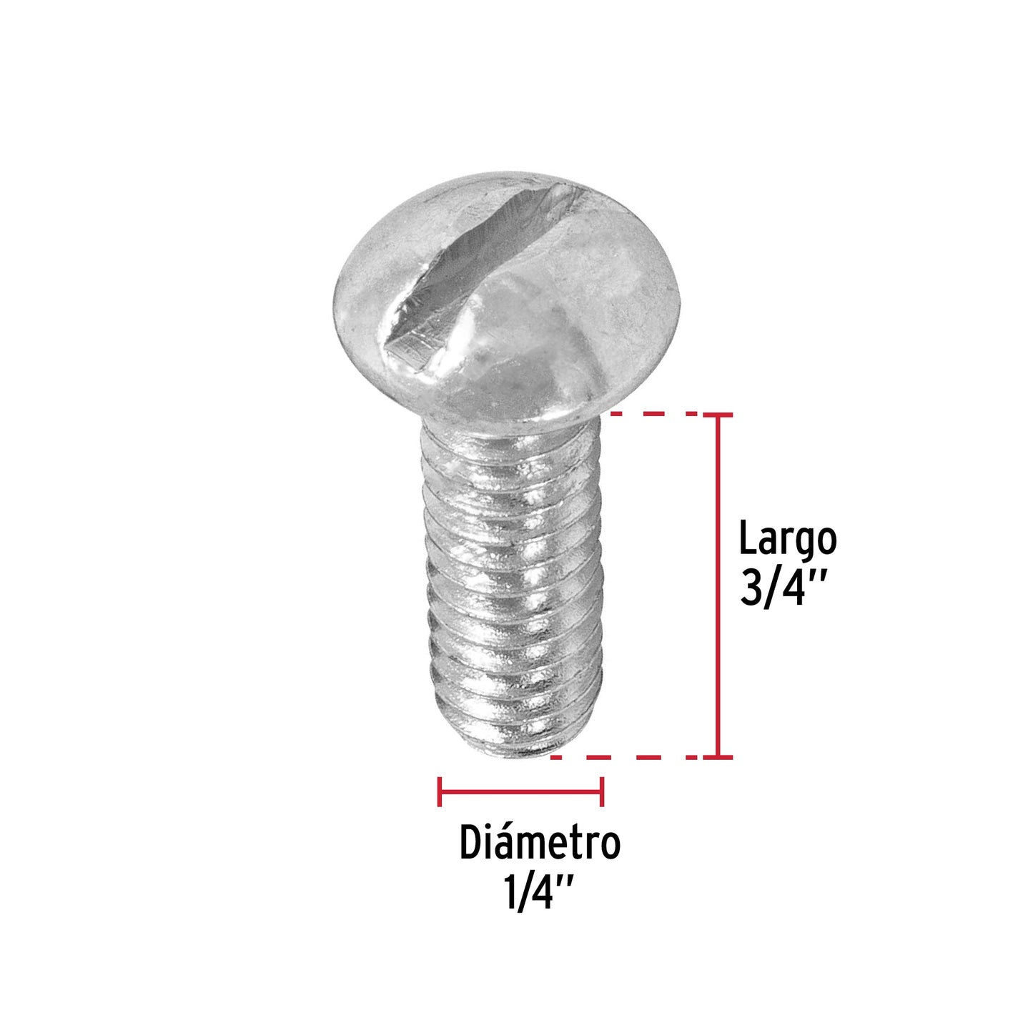 Tornillo tipo estufa 1/4 x 3/4 44625 Fiero Pieza