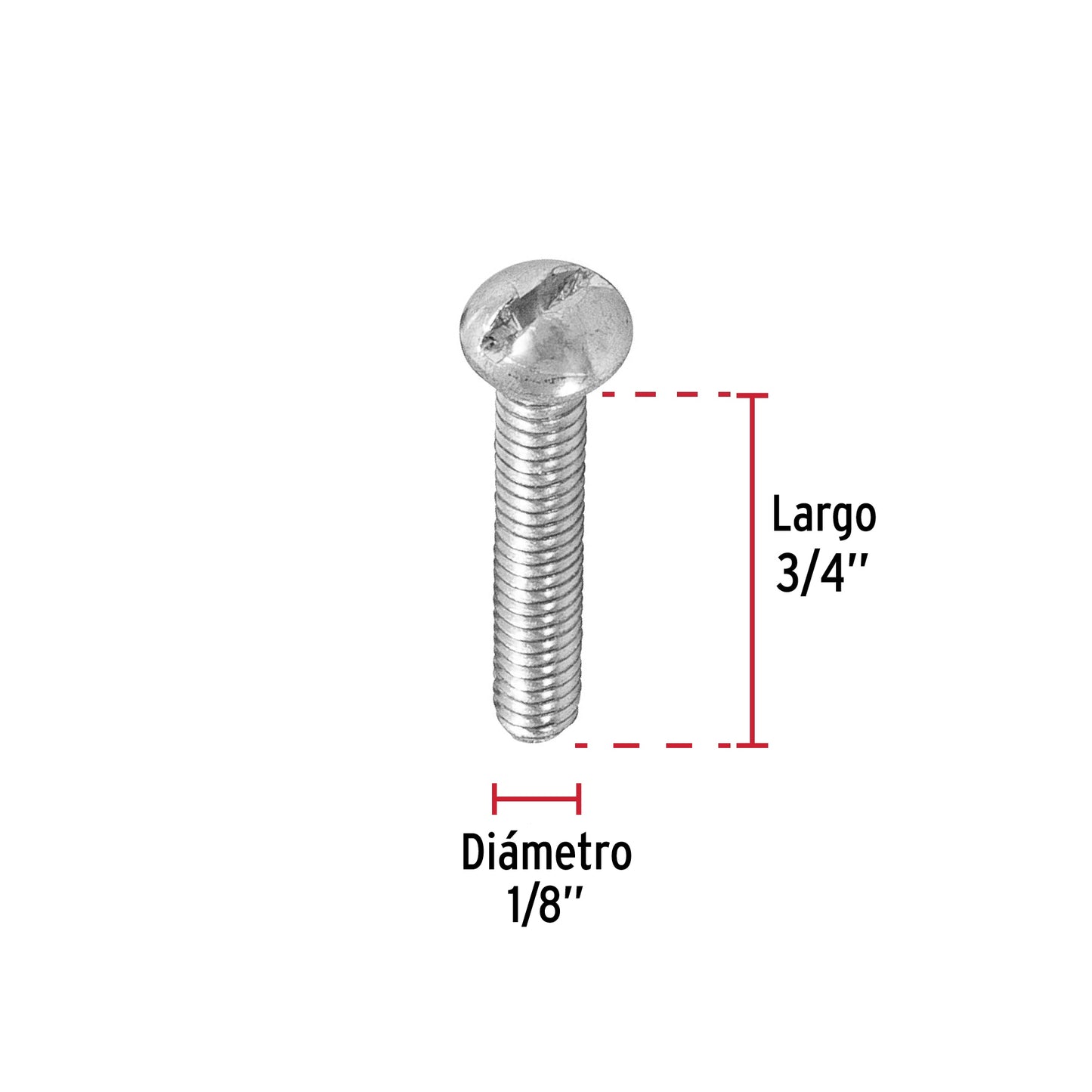 Tornillo tipo estufa 1/8 x 3/4 44601 Fiero Pieza