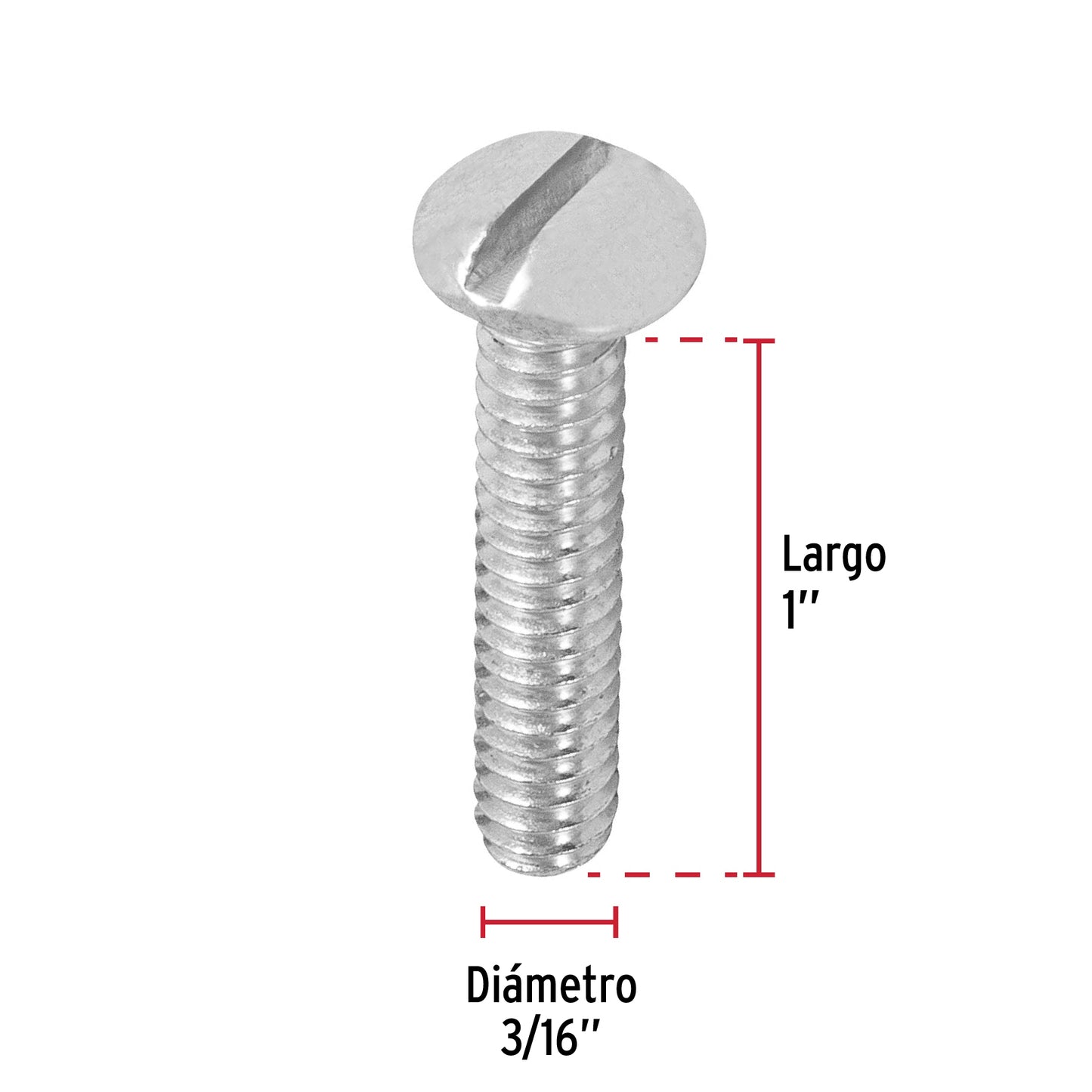 Tornillo tipo estufa 3/16 x 1 1/4 44618 Fiero Pieza