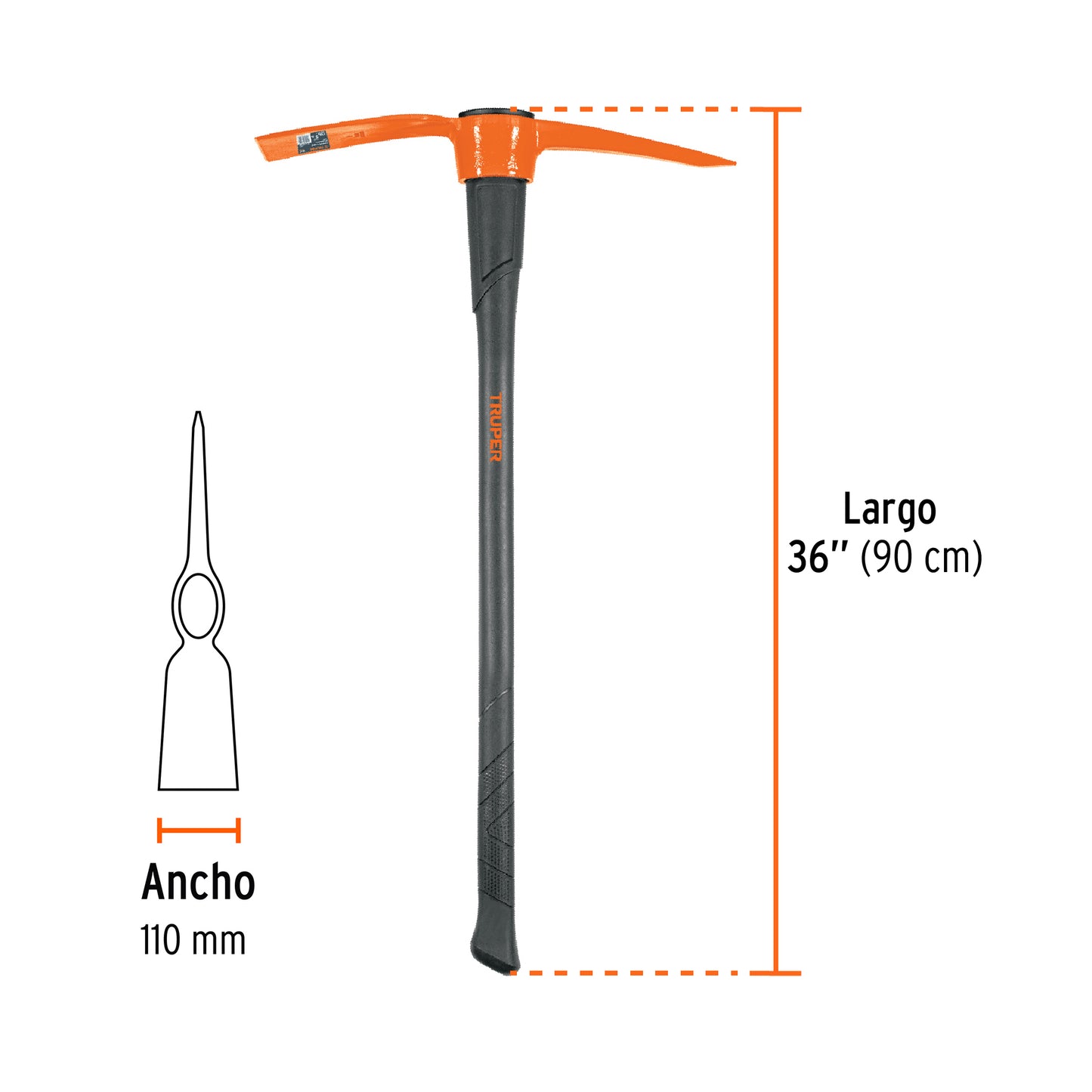 Talacho pico 5 lbs mango de madera 36p truper Pieza