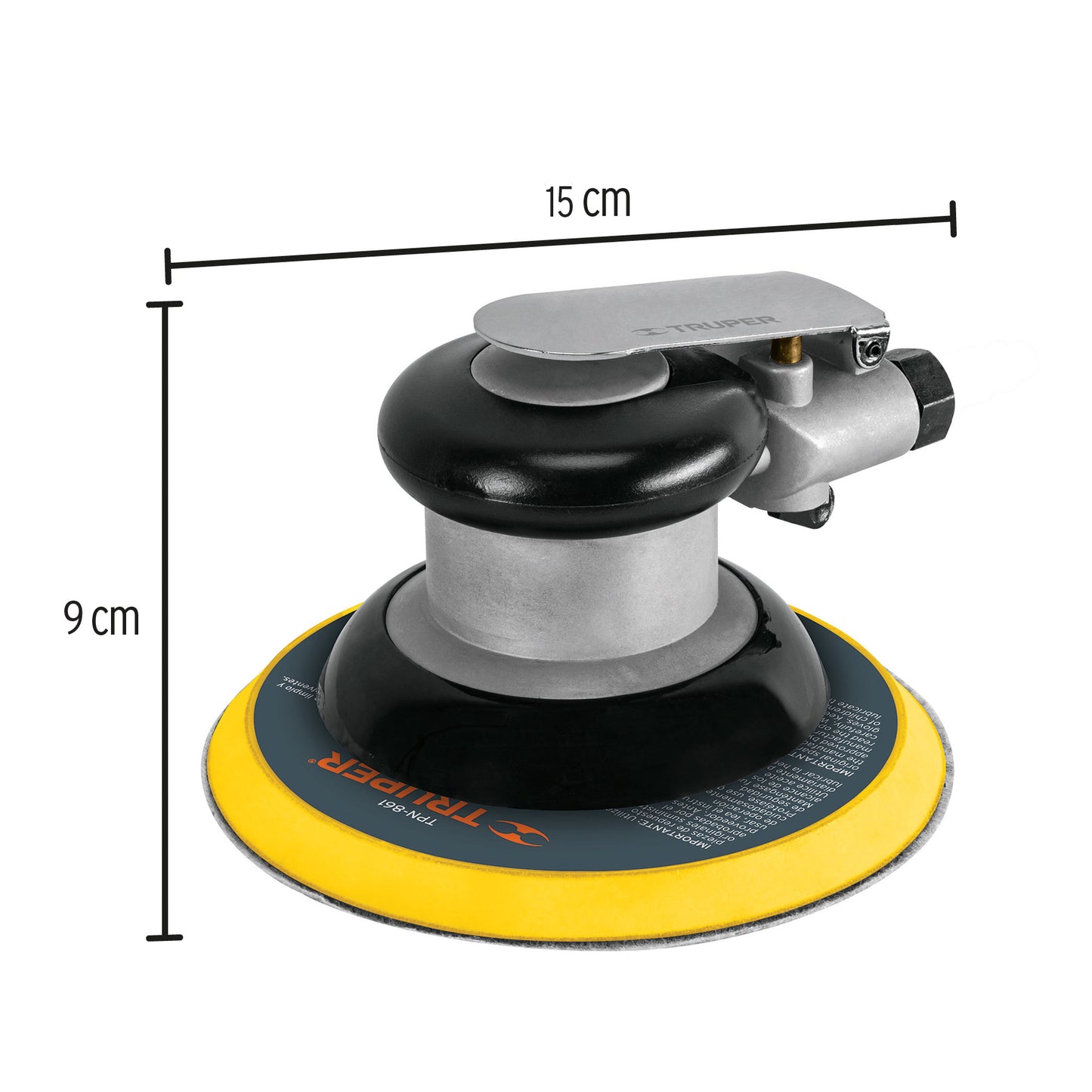 Lijadora orbital neumatica industrial 6p 101895 Truper Pieza