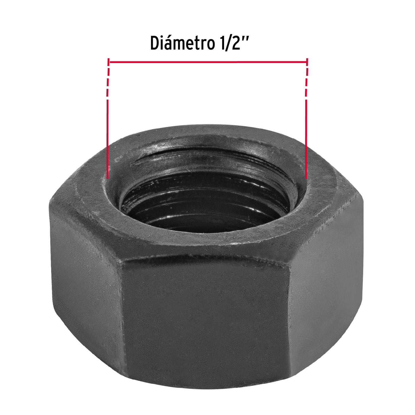 Tuerca hexagonal grado 5 de 1/2 pavonada 44699 Fiero Pieza