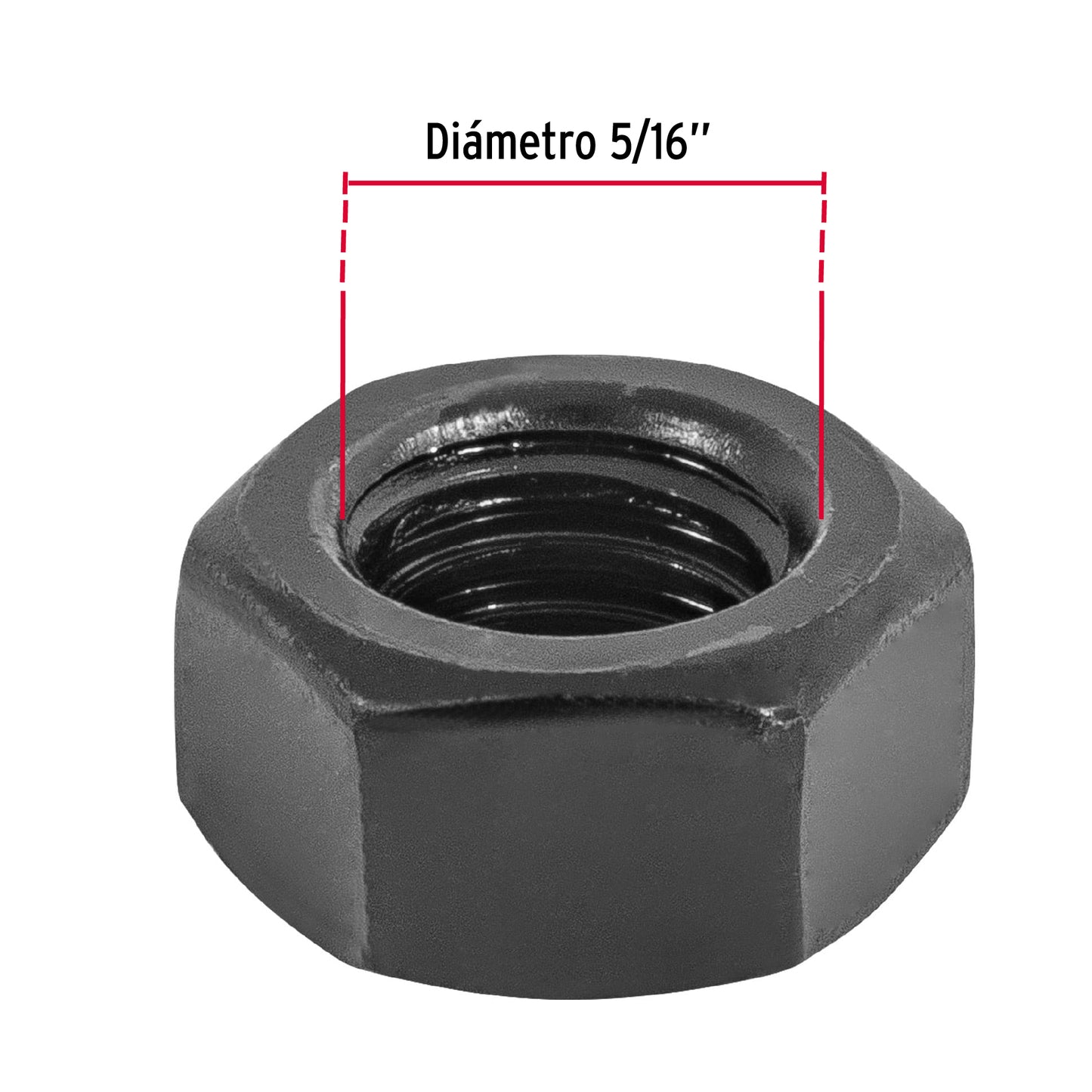 Tuerca hexagonal grado 5 de 5/16 pavonada 44696 Fiero Pieza