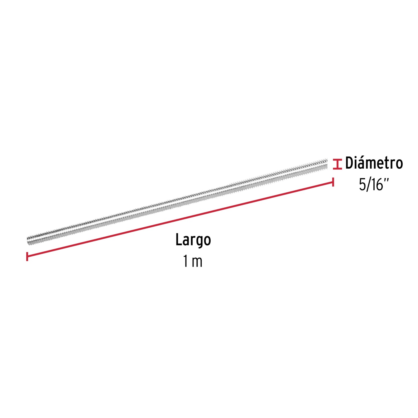 Varilla roscada 5/16 x 1m 42412 Fiero Pieza