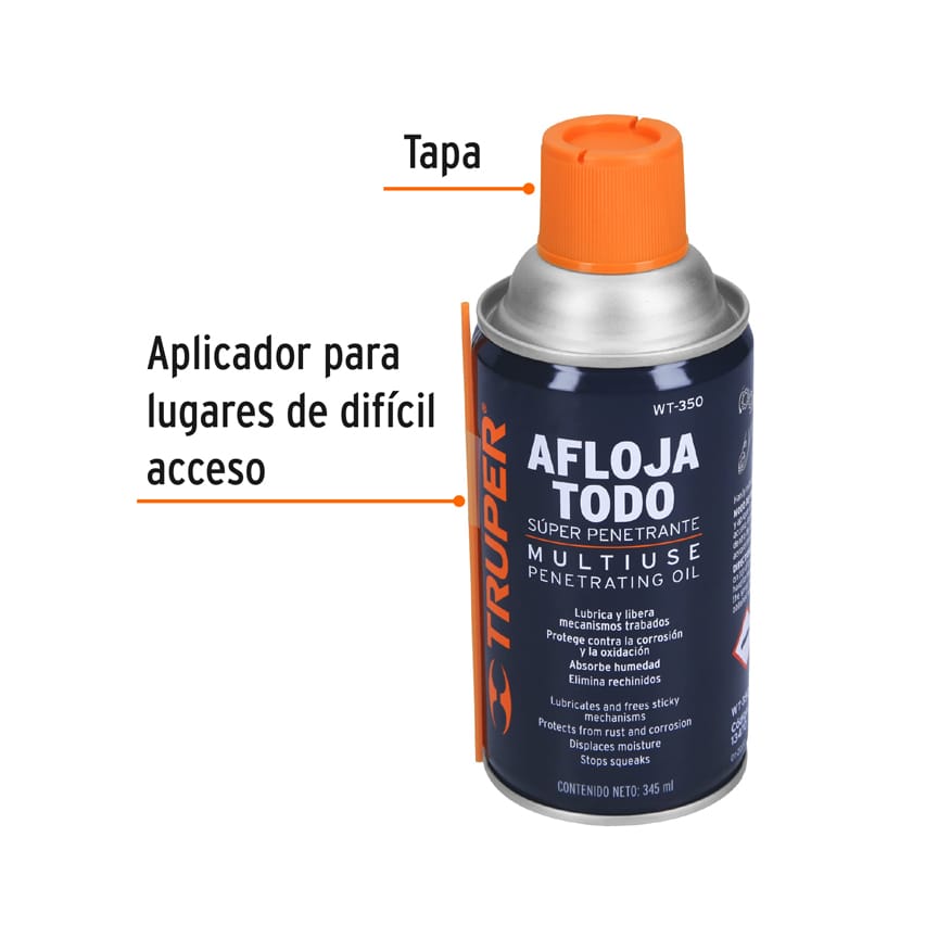 Aceite aflojatodo aerosol 345 ml 13470 truper Pieza