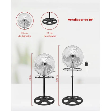 Ventilador de metal 18” 3 en 1 DI-45HVF-3 DAEWOO