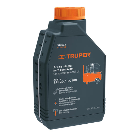 Aceite semi sintético 4 tiempos 946 ml 32 oz Truper 102533 Pieza