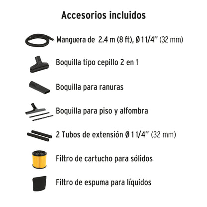 Aspiradora de solidos y liquidos 5 alones acero inox 101523 truper Pieza