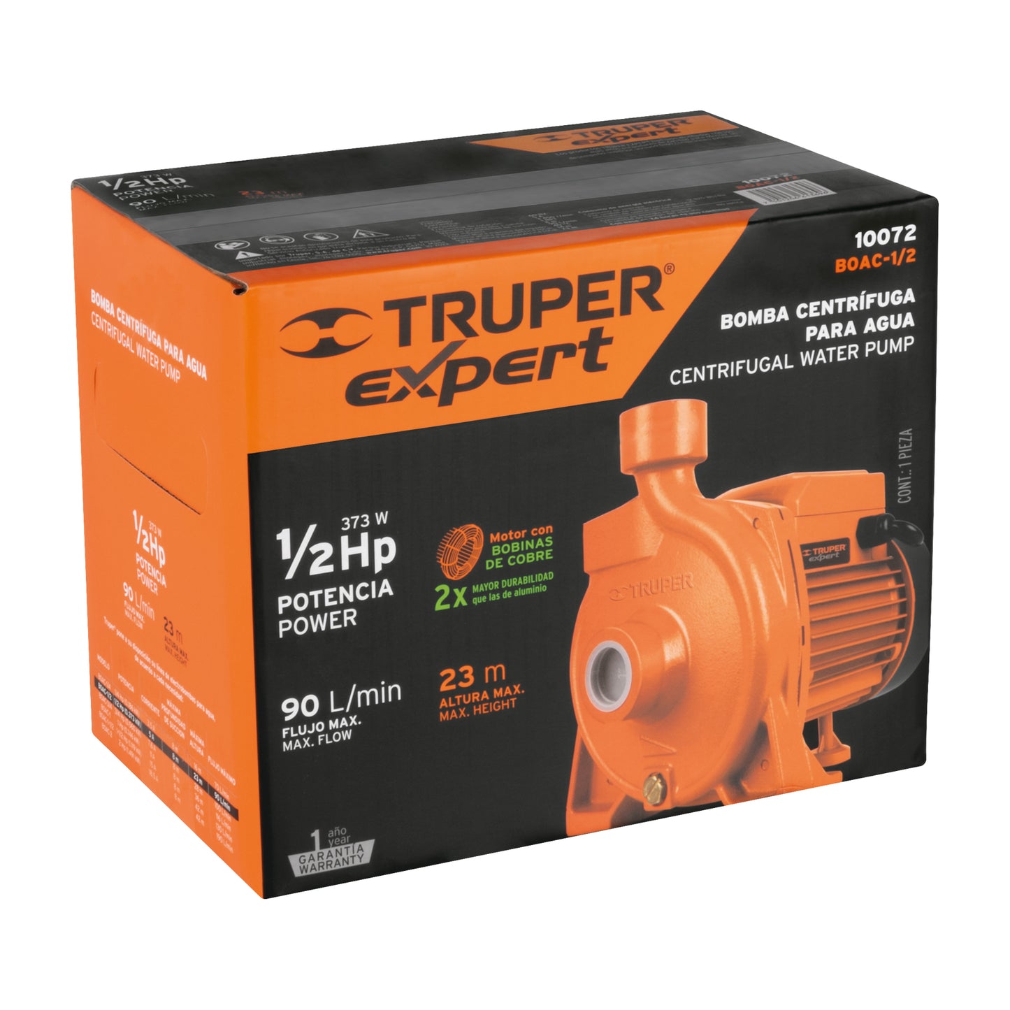 Bomba centrifuga para agua modelo europeo 1/2 HP Expert 10072 Pieza