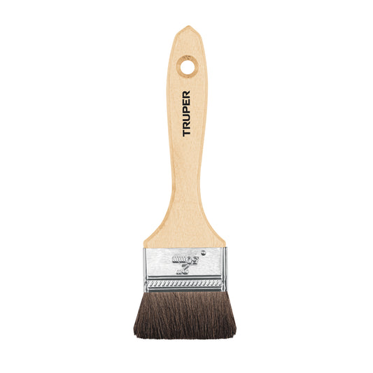 Brocha pelo de camello de 2" con mango de madera 12468 Truper Pieza