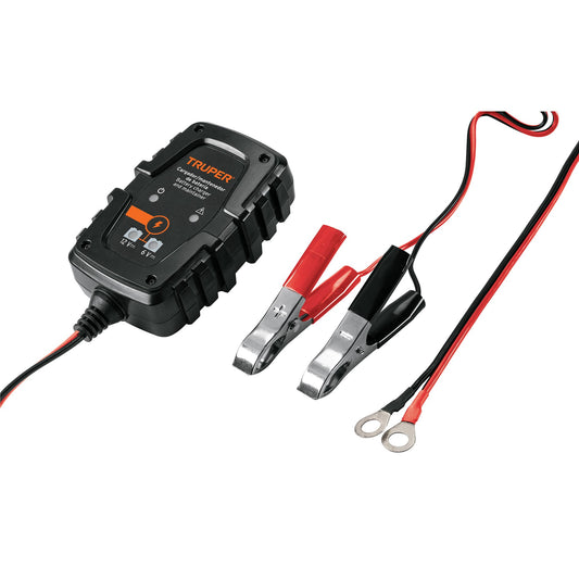 Cargador de 1 amp para baterias de 6 y 12 volts 101610 truper Pieza