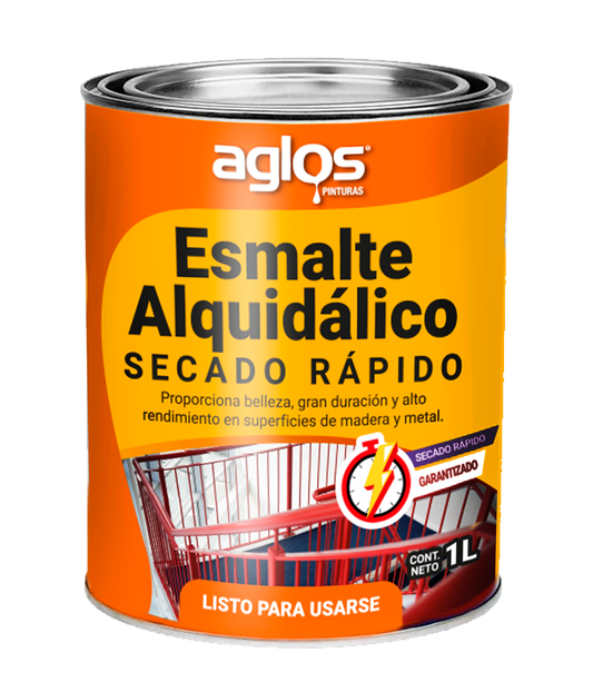 Esmalte 1 lt secado rapido Chocolate aglos Pieza