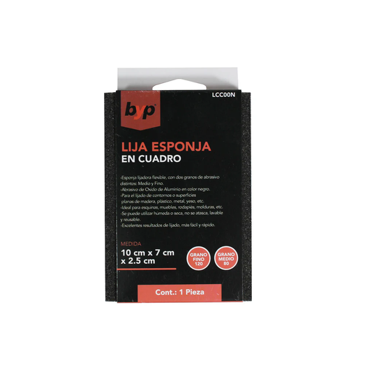 Esponja lijadora flexible grano medio y fino  lcc10  byp Pieza