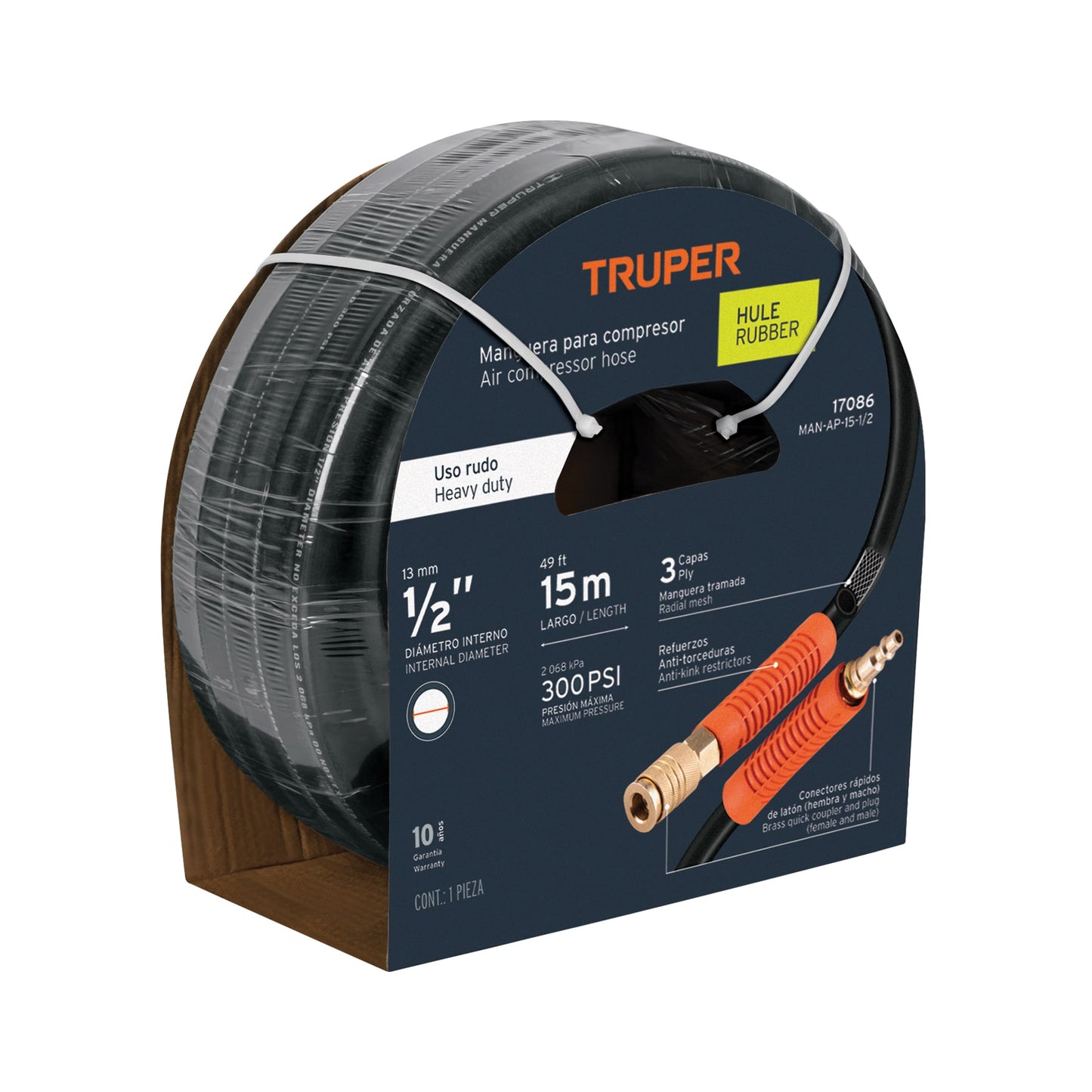 Manguera de hule para compresor 15m x 1/2 17086 Truper