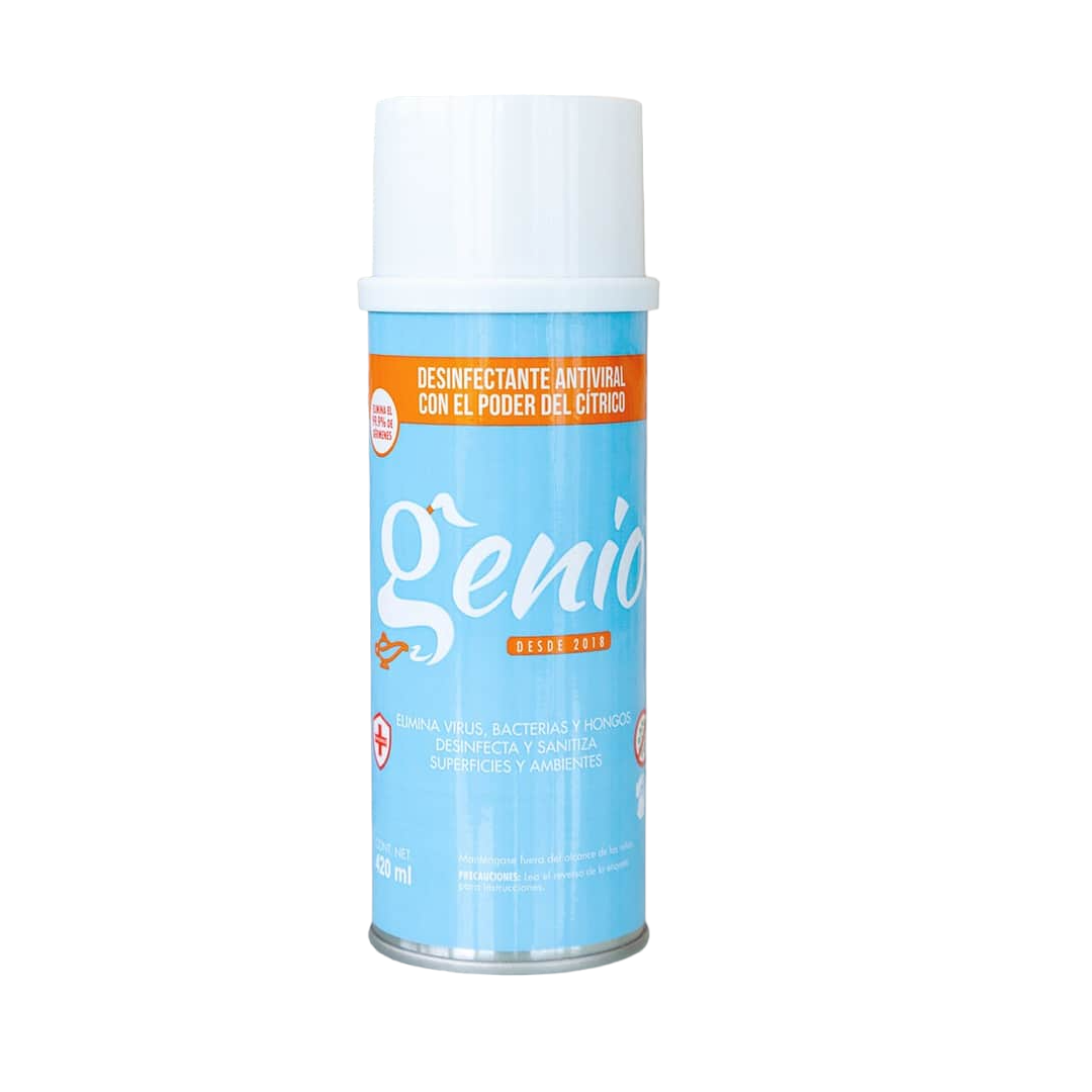 Sanitizante aerosol 420 ml superficies y manos genio Pieza