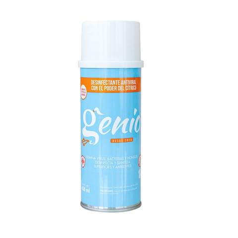 Sanitizante aerosol 420 ml superficies y manos genio Pieza