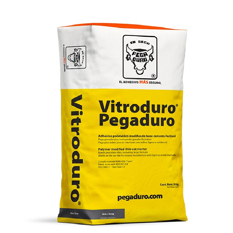 Vitroduro porcelanico gris 20kg  vitroduro gris  pegaduro Saco