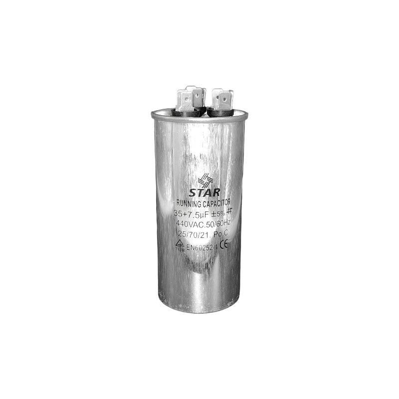 Capacitor de trabajo dual 35+7.5 mf+-5% 440v - xair078 - rosan Pieza
