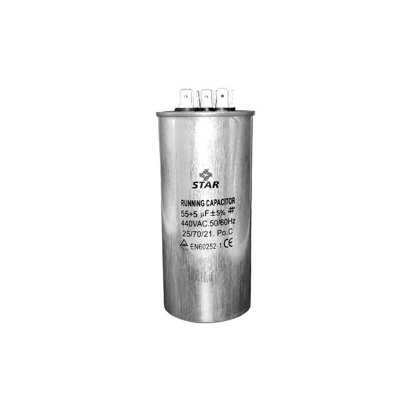 Capacitor de trabajo dual 55+5 mf+-5% 440v - xair084 - rosan Pieza
