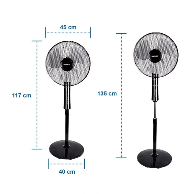 Ventilador de pedestal 16”con control remoto DI-1689AXK DAEWOO