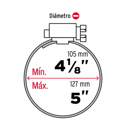 Abrazadera reforzada 72 4 1/8 5  44250 Fiero Pieza