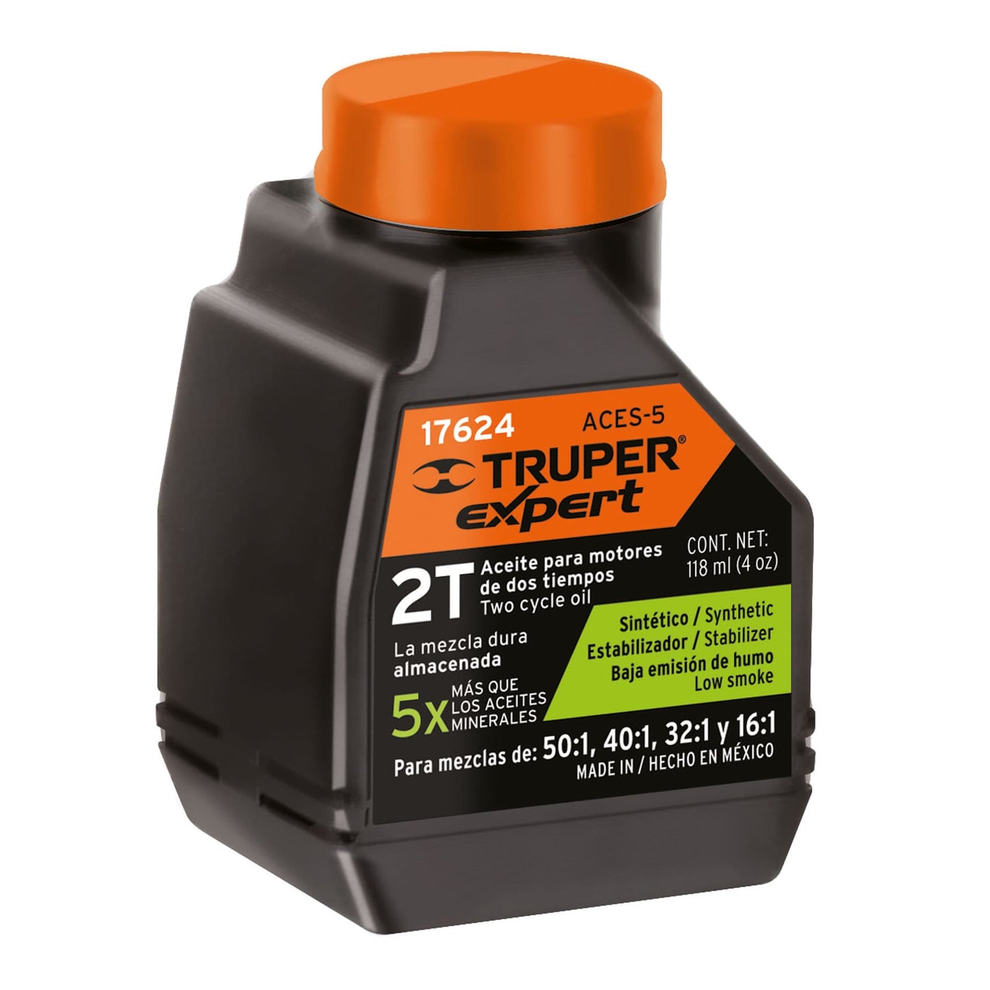 Aceite sintetico 2 tiempos 4 onzas 118 ml para motor 17624 truper Pieza