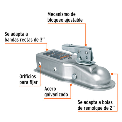 Cople para remolque 2p capacidad de 3500 lb 44442 fiero Pieza