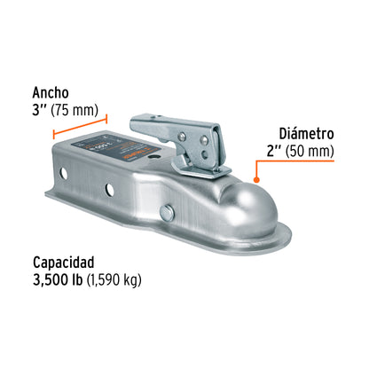 Cople para remolque 2p capacidad de 3500 lb 44442 fiero Pieza