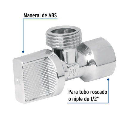 Llave angular 1/2 x 1/2 1/4 de vuelta 49110 foset Pieza