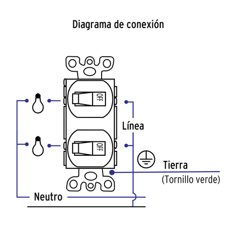 Interruptor duplex standard 46002 volteck Pieza