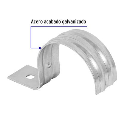 Abrazadera tubo tipo una 2  Volteck 46042 Volteck Pieza