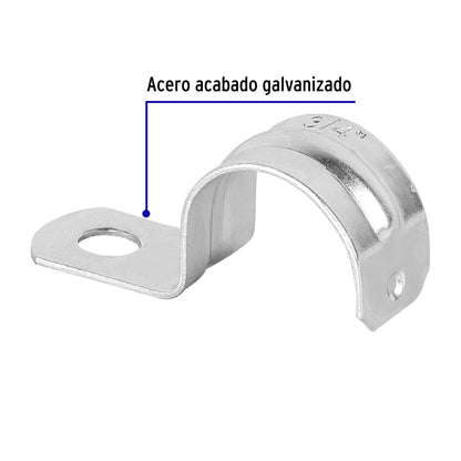 Abrazadera de tubo tipo una 3/4  Volteck 46921 Volteck Pieza