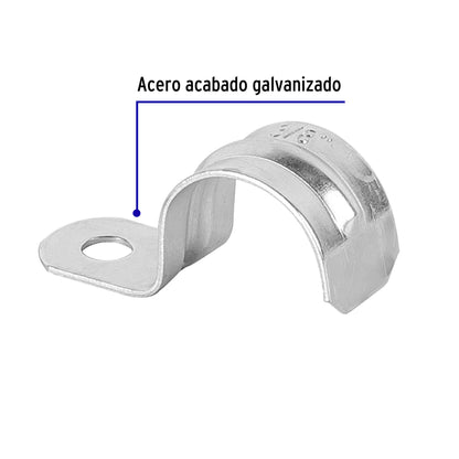 Abrazadera para tubo tipo una 3/8  46927 Volteck Pieza