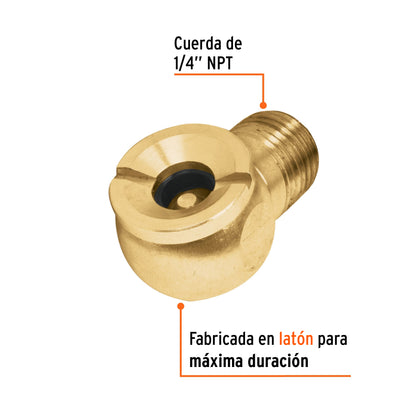 Inflador cabeza sencilla macho cuerda 1/4 npt19087 Pieza