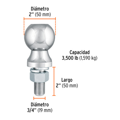 Bola para remolque 2p 44440 fiero Pieza