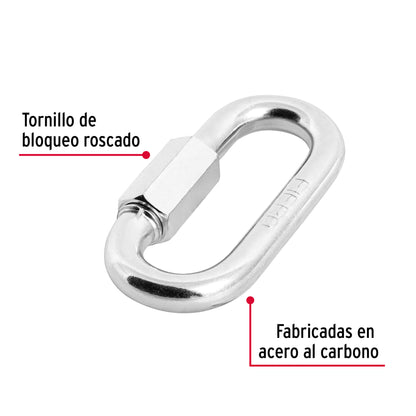 Eslabon rapido con seguro de acero 3/8p 44024 Pieza