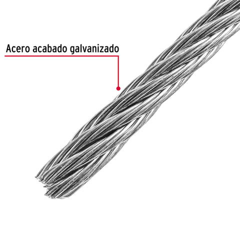 Cable de acero rigido 3/16p 75 m Pieza