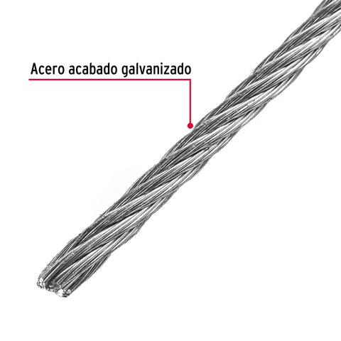 Cable de acero rigido 3/32p 75 m Pieza