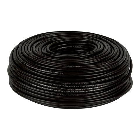 Cable THHW LS 8 AWG color negro rollo 100 m 46050 Volteck Metro