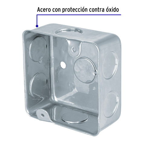 Caja galvanizada cuadrada 3x3 13 mm -45008/crstd-13-05 - Truper Pieza