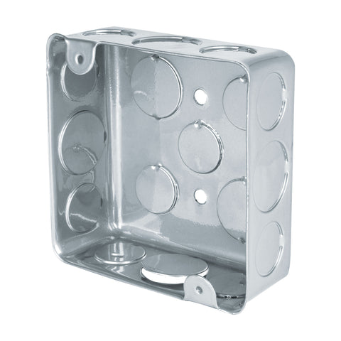 Caja galvanizada cuadrada 4x4 - 19 mm -45007/crstd-19-06 - Volteck Pieza